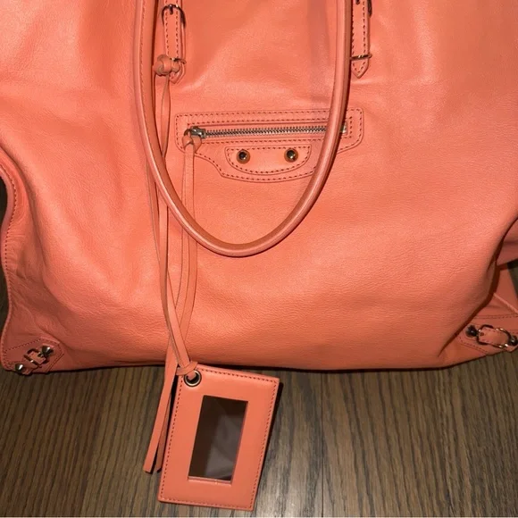 Balenciaga Papier Coral Pink Tote Bag - Picture 8 of 11